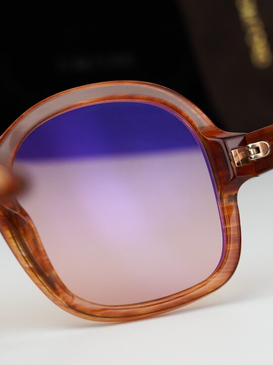 Tom Ford HANLEY Women Sunglasses Brown Photochromic Round FT1034/S 45E NEW main image 6